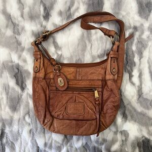 Fossil Brown Leather Crossbody Bag